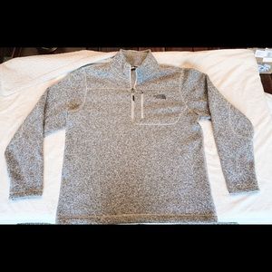 North Face Quarter Zip Pullover Men’s Gray Large